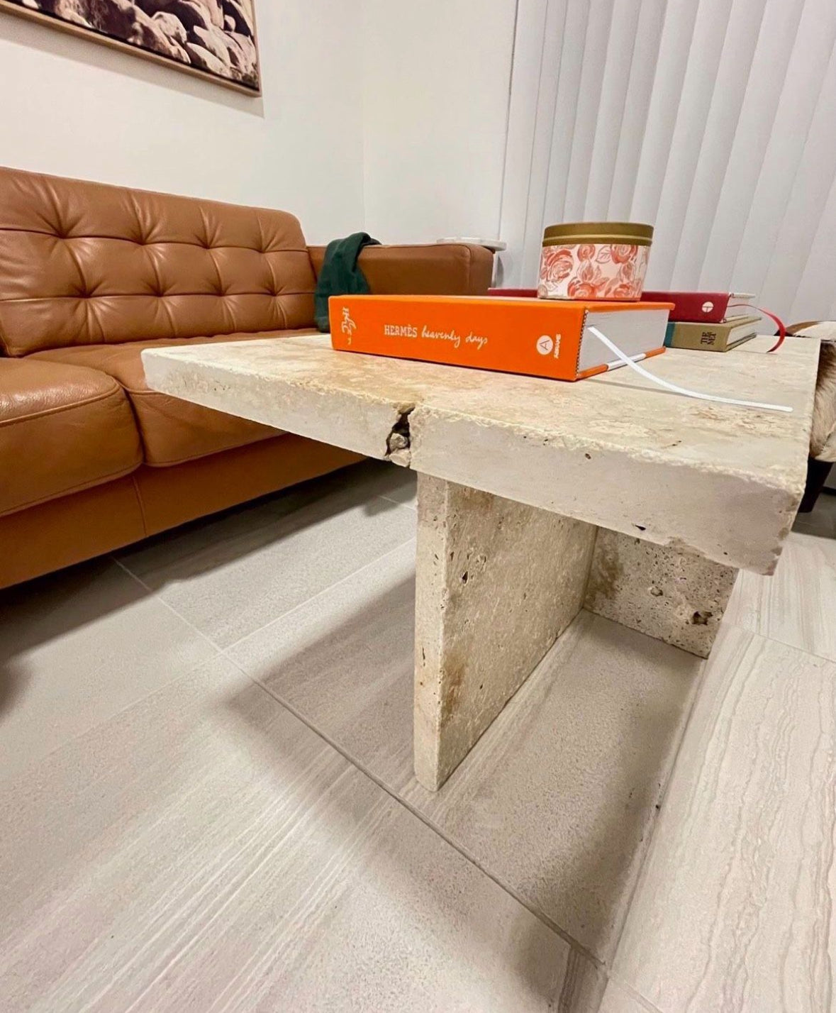 Terraforma Travertine Coffee Table (Single)
