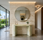 The Fluted Monolith – Grand Marble Console Table