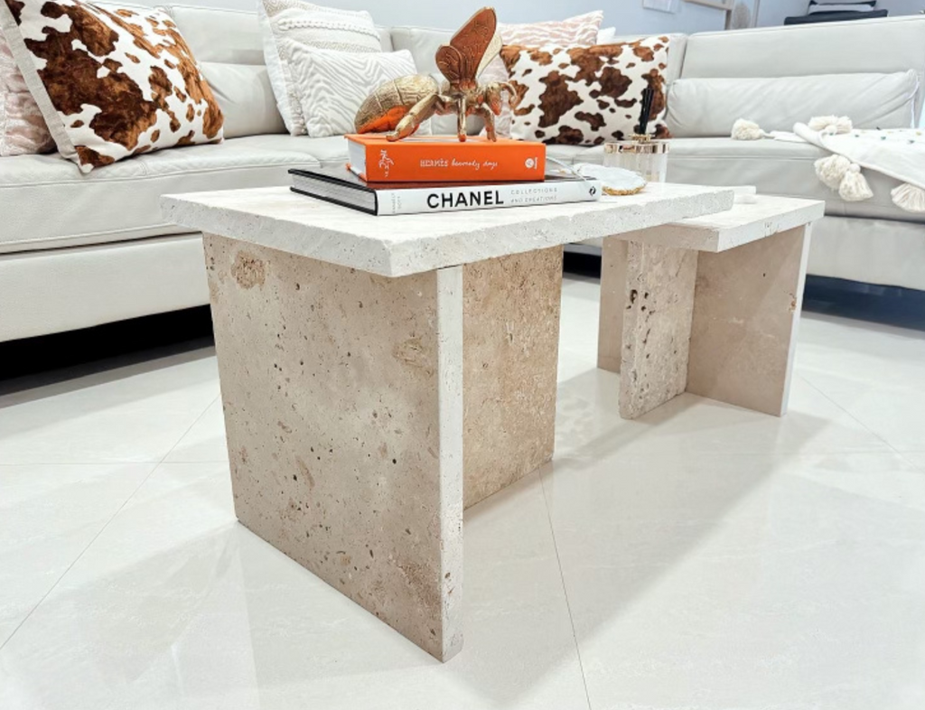 TerraForma Travertine Coffee Table