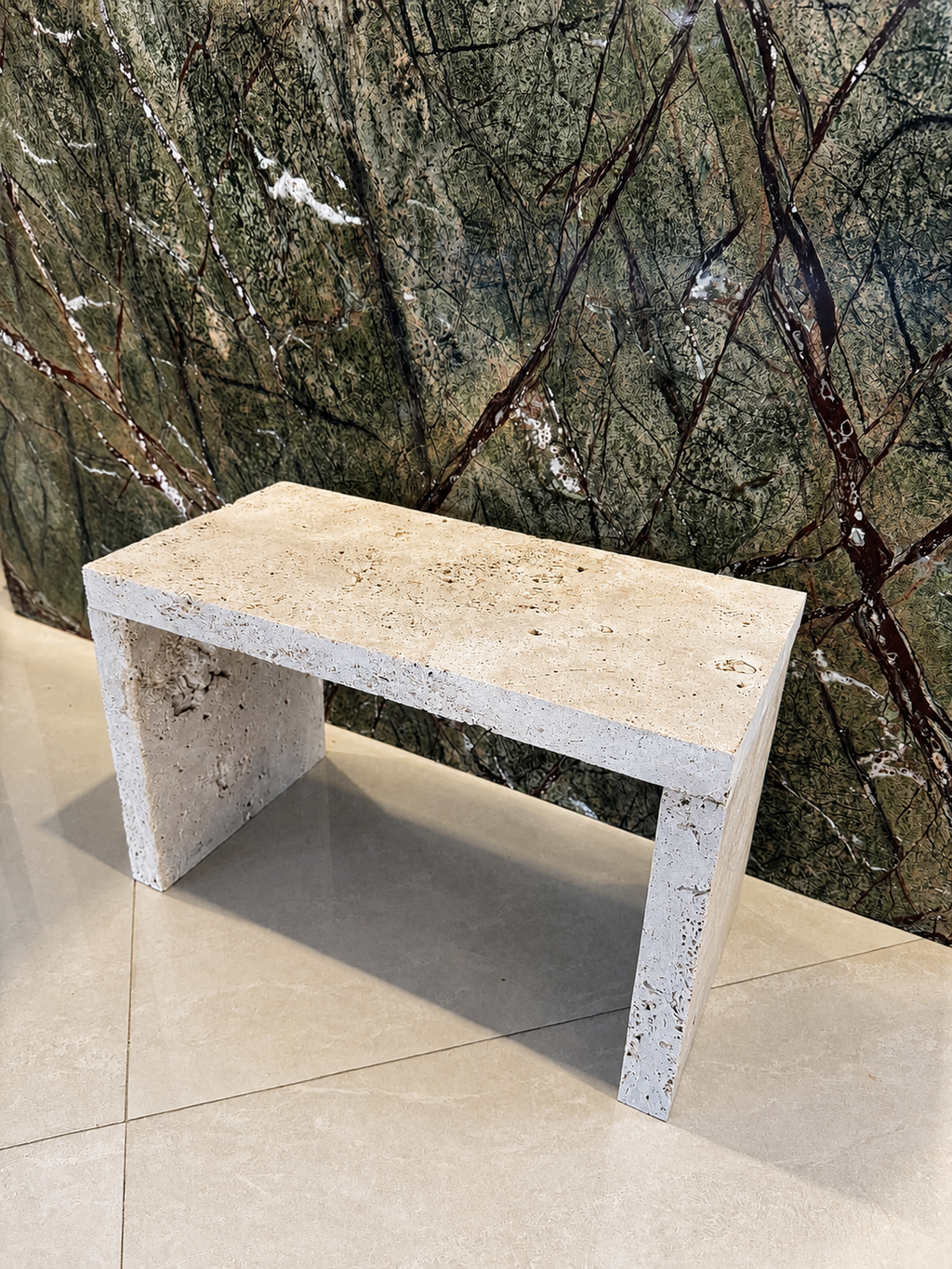Travertine Pet Feeding Stand