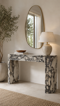 The Fluted Monolith – Grand Marble Console Table