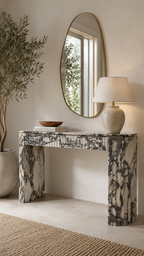 The Fluted Monolith – Grand Marble Console Table