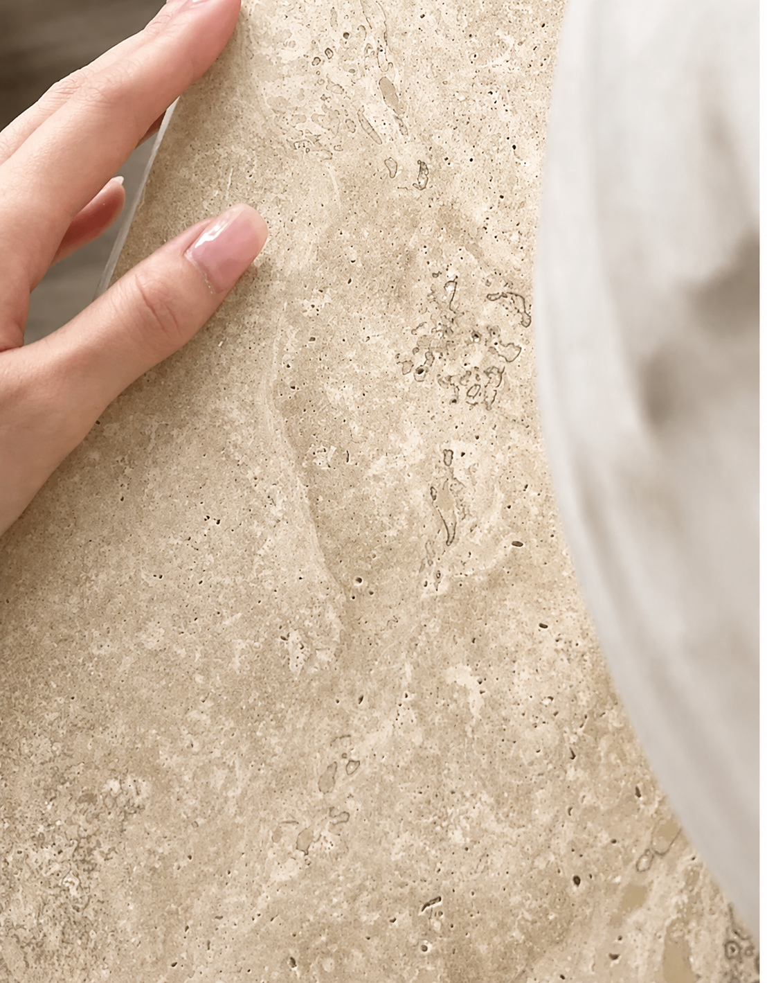 Fluted Travertine Pedestal