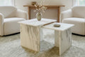 Celestara White Carrara Marble Coffee Table