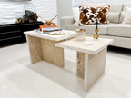 TerraForma Travertine Coffee Table