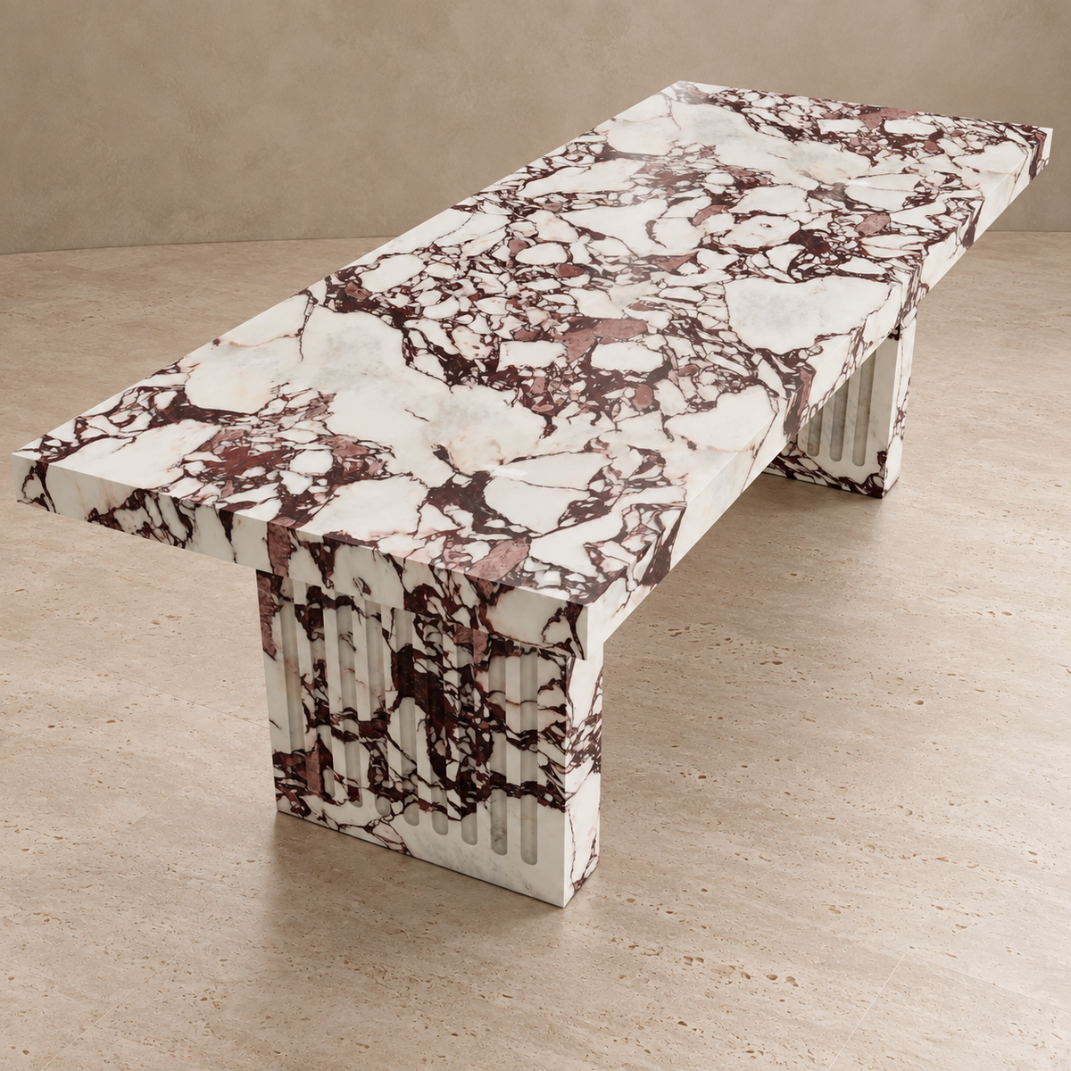 Ardelle Dining Table — Calacatta Viola