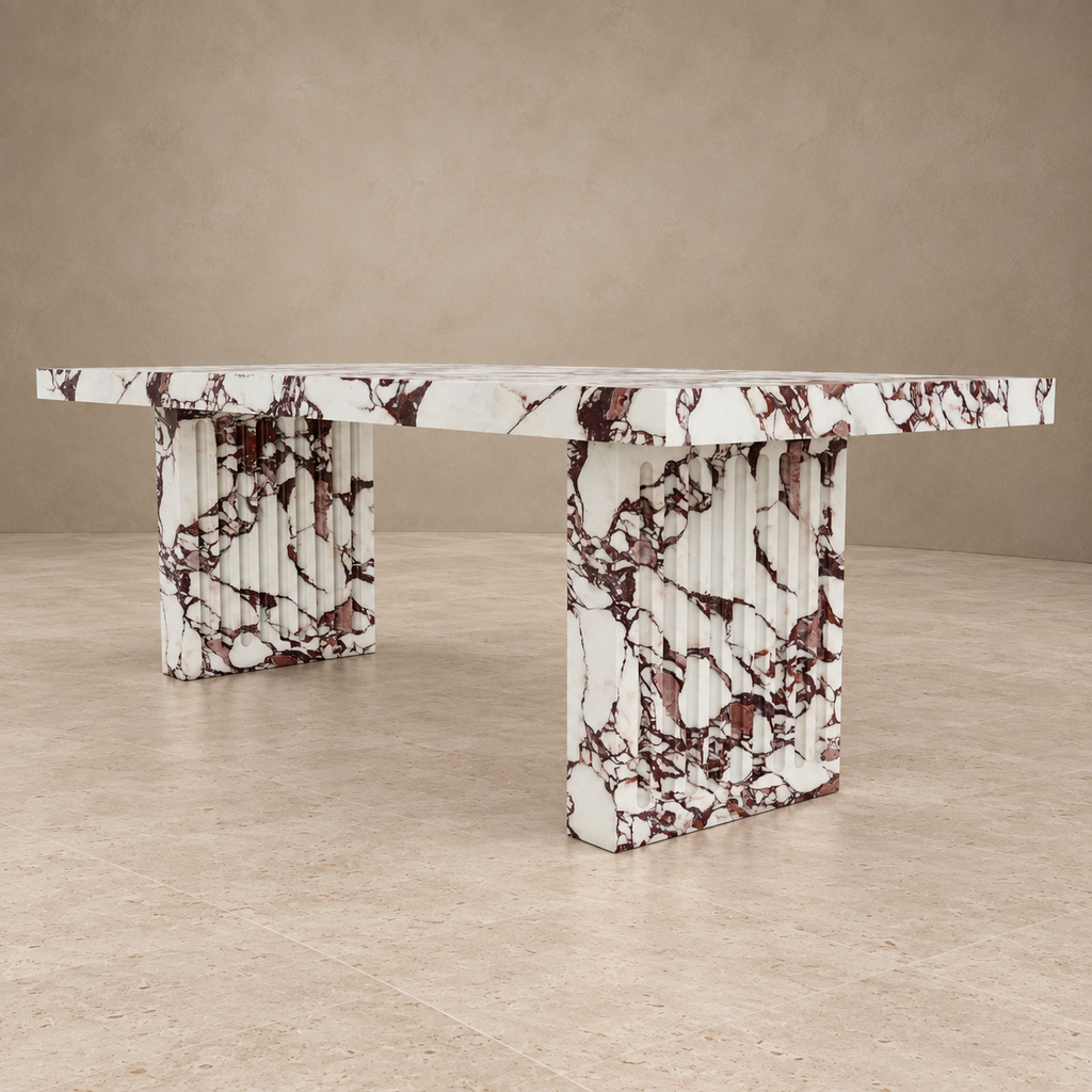 Ardelle Dining Table — Calacatta Viola