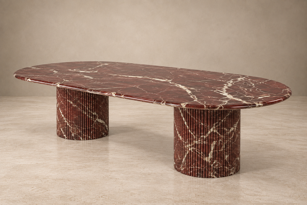 Montclair Dining Table — Rosso Levanto