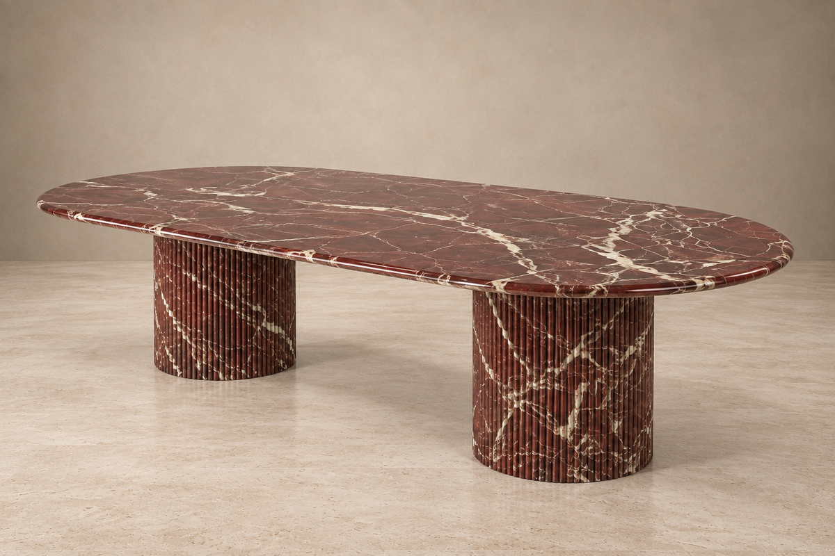 Montclair Dining Table — Rosso Levanto