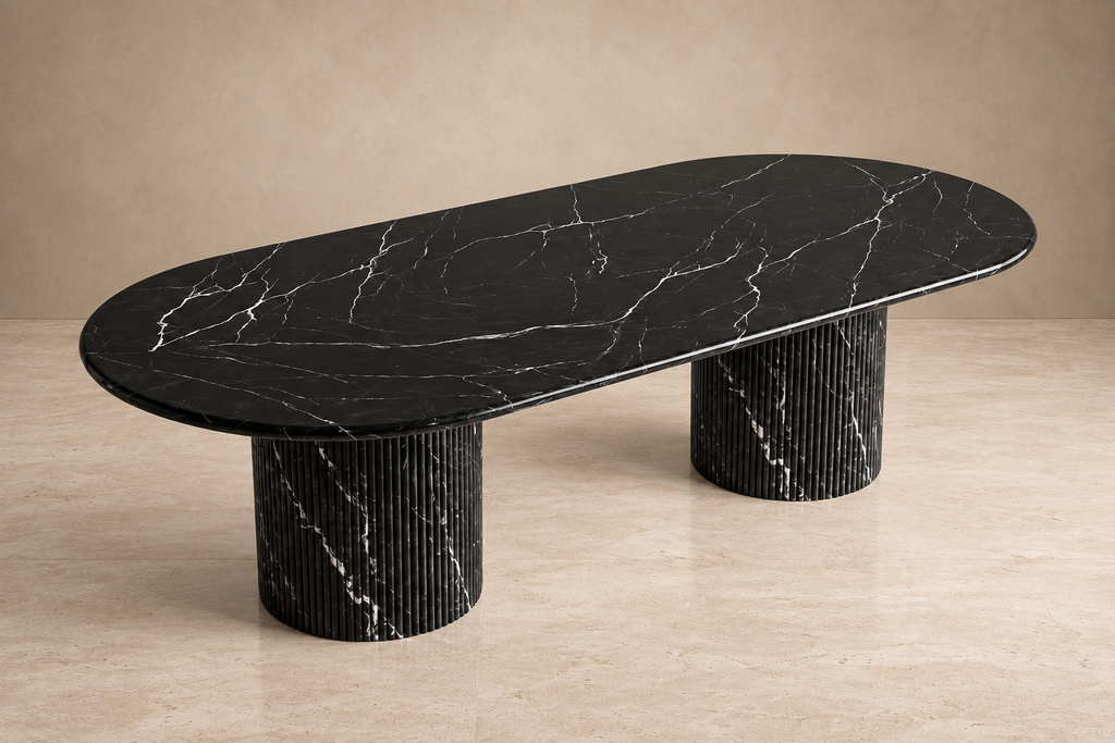Montclair Dining Table — Nero Marquina