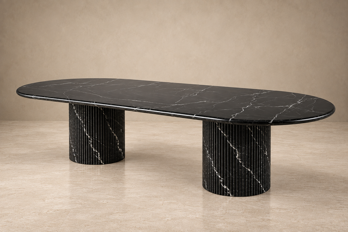 Montclair Dining Table — Nero Marquina