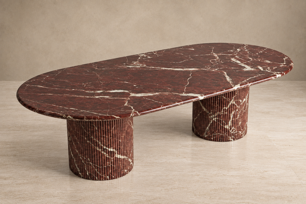 Montclair Dining Table — Rosso Levanto