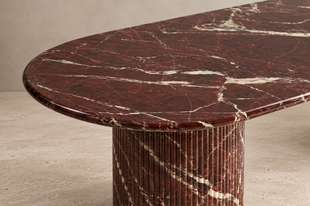 Montclair Dining Table — Rosso Levanto