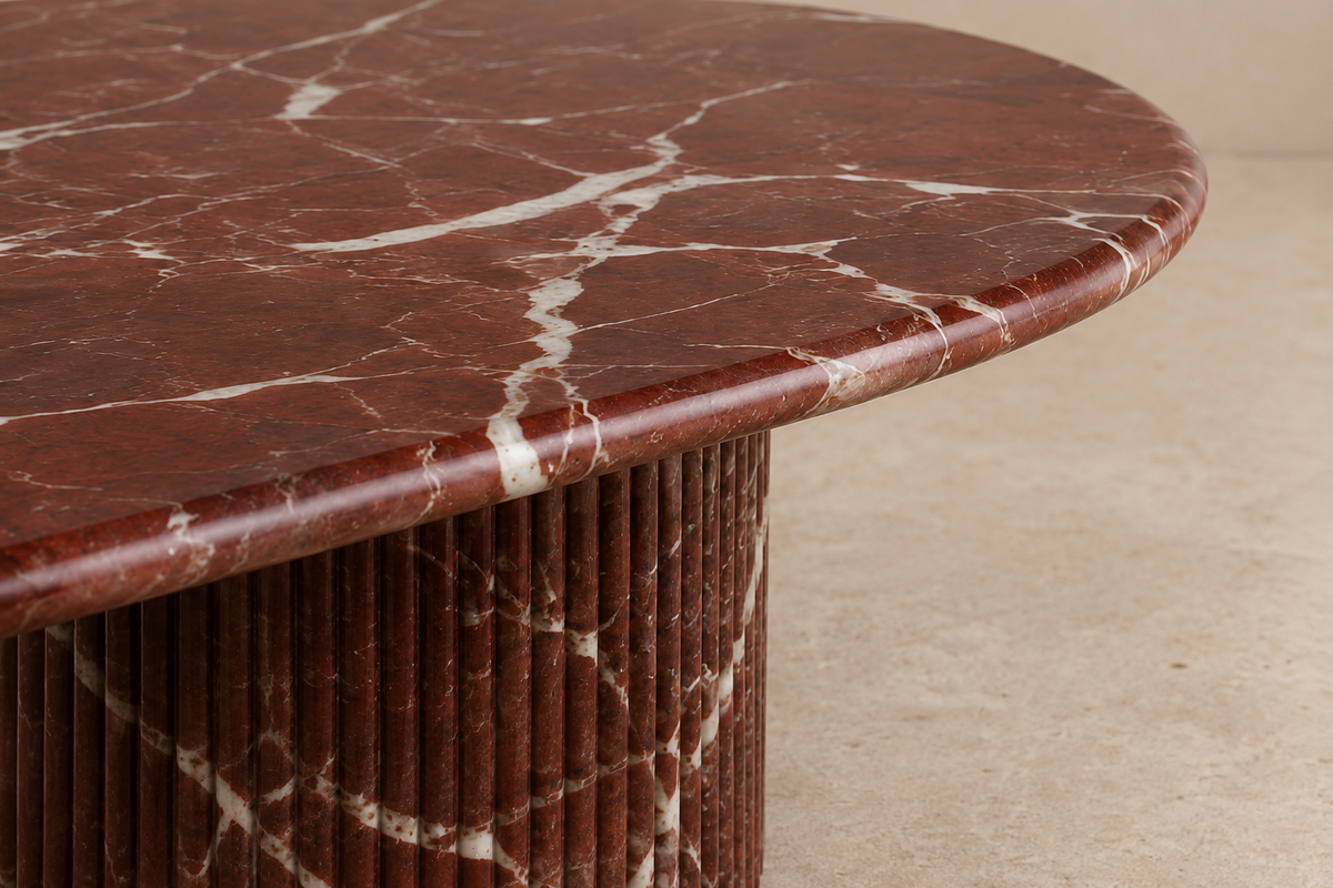 Montclair Dining Table — Rosso Levanto
