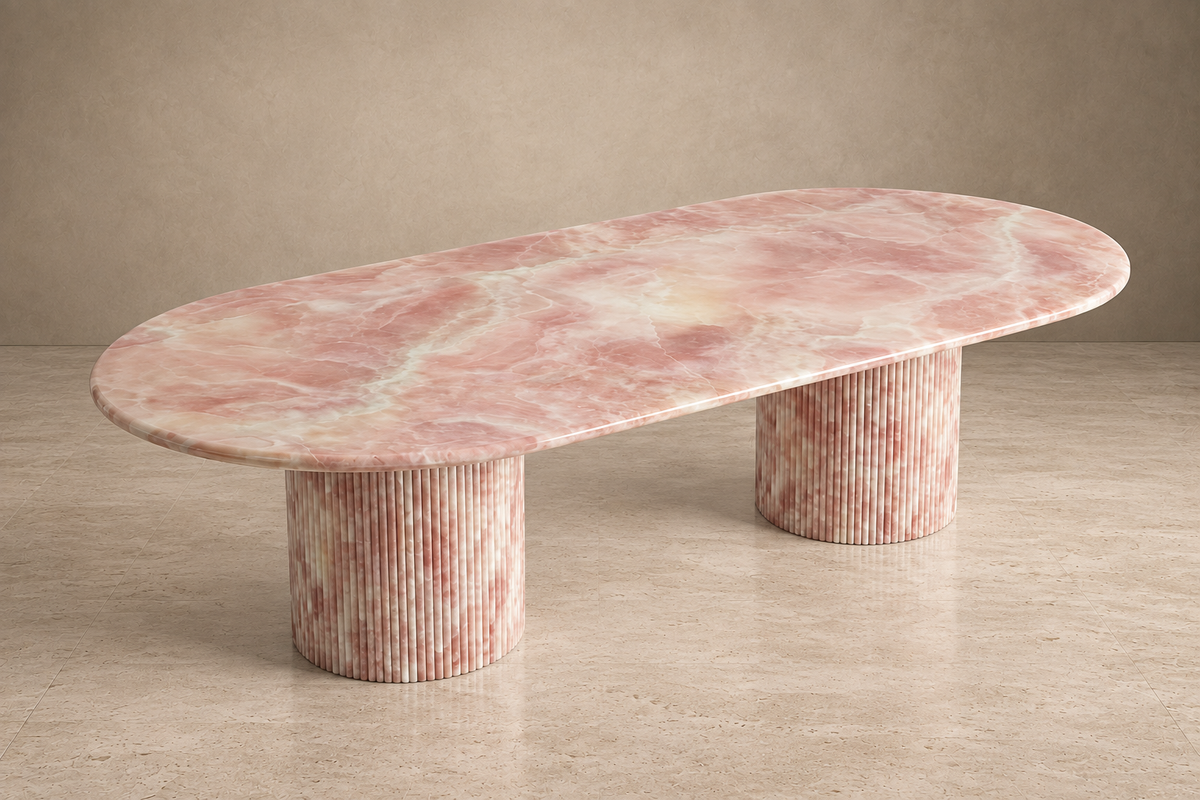 Montclair Dining Table — Pink Onyx