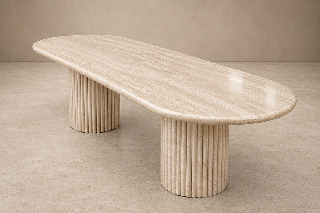Montclair Dining Table — Travertine