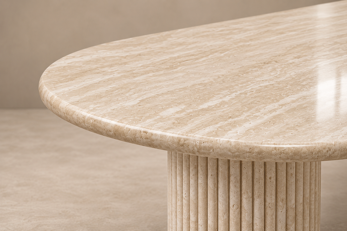 Montclair Dining Table — Travertine