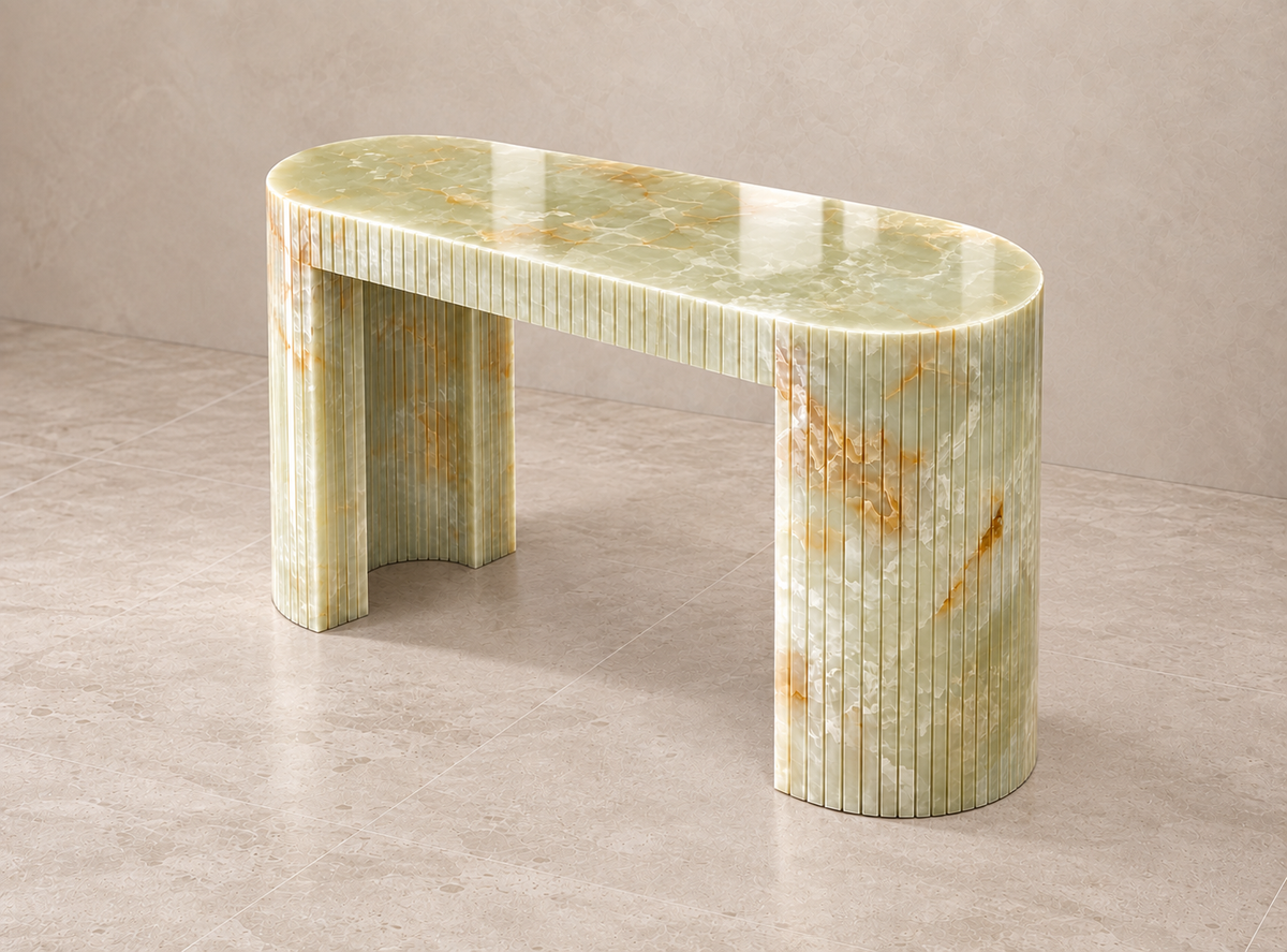 Alara Console — Green Onyx