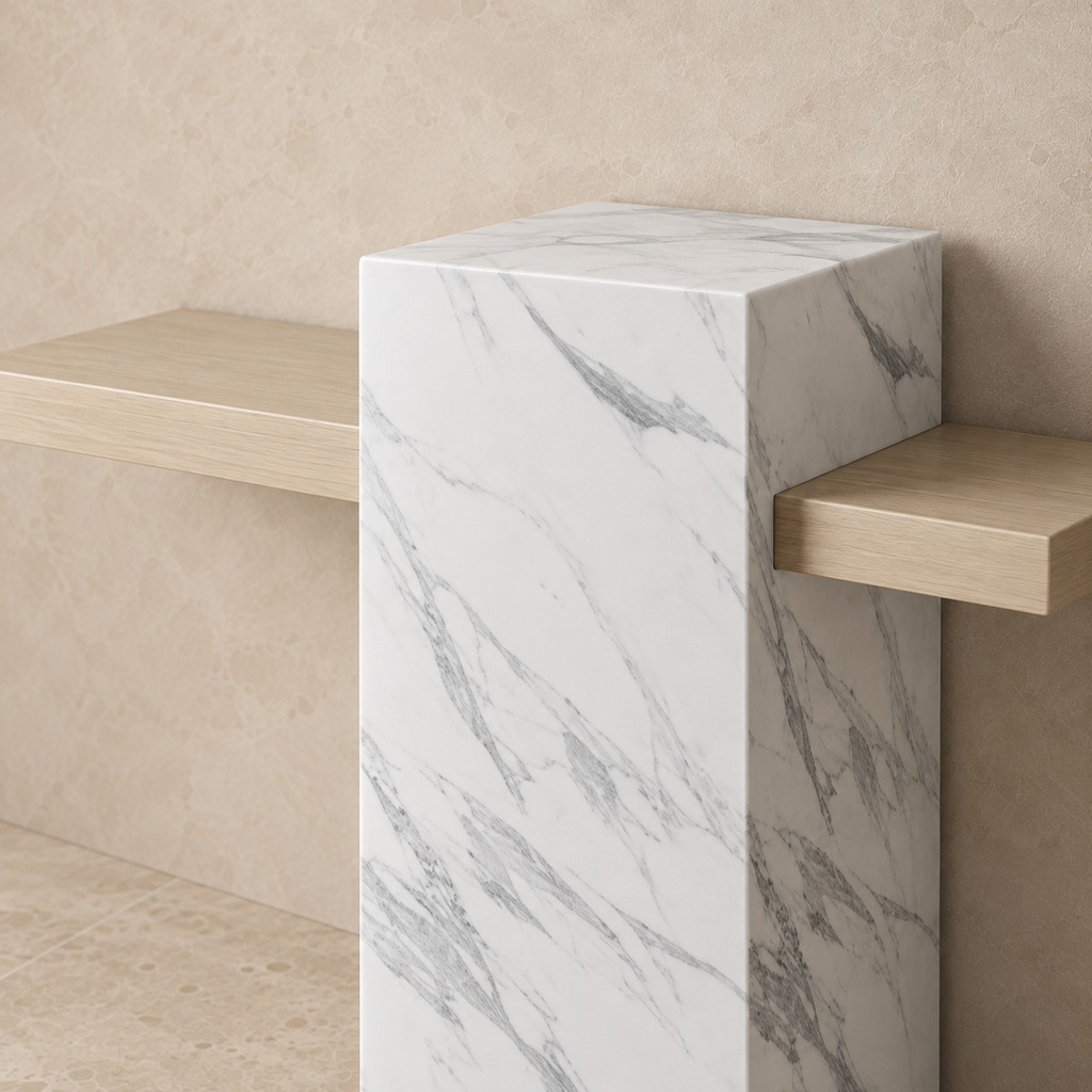 Montel Console — White Marble