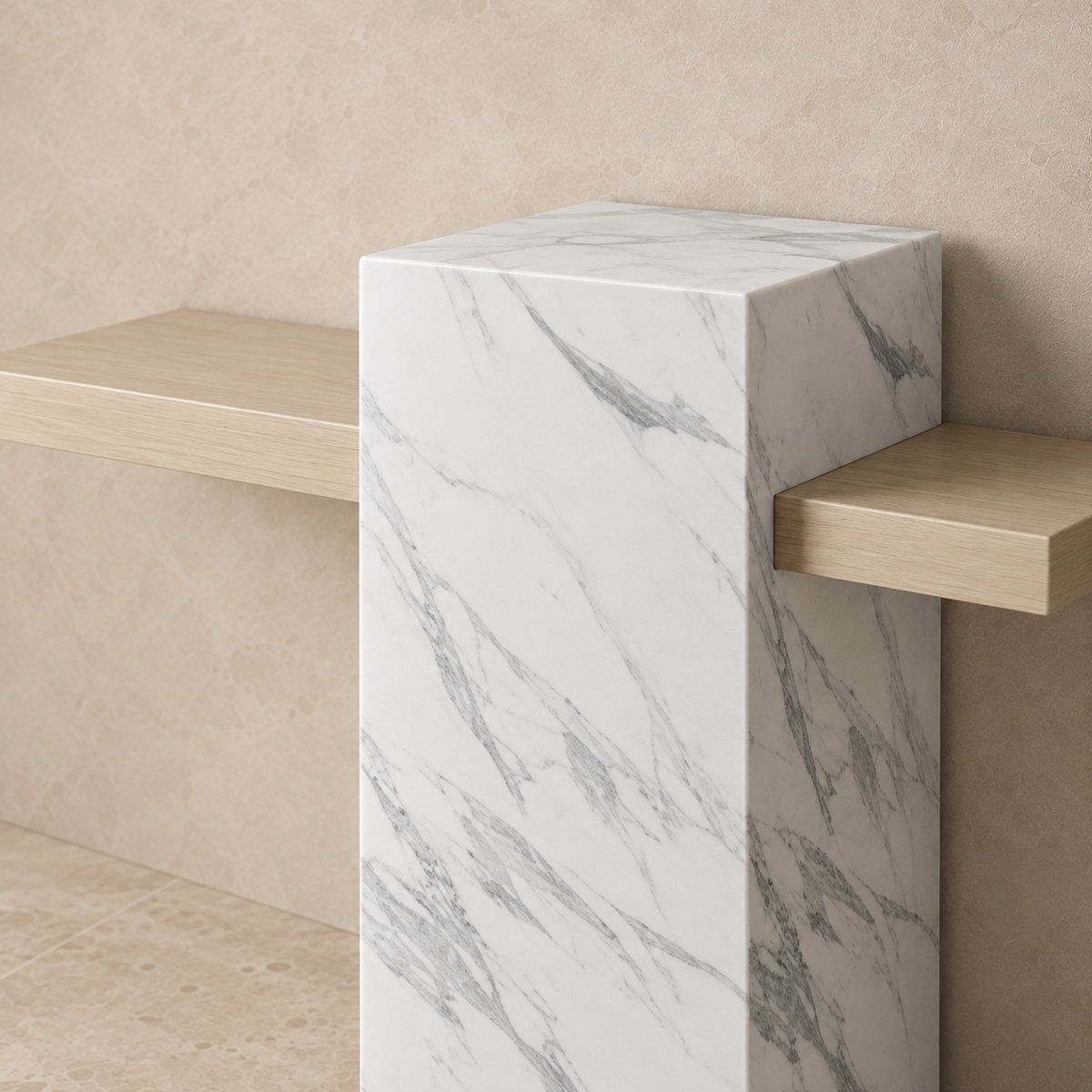 Montel Console — White Marble