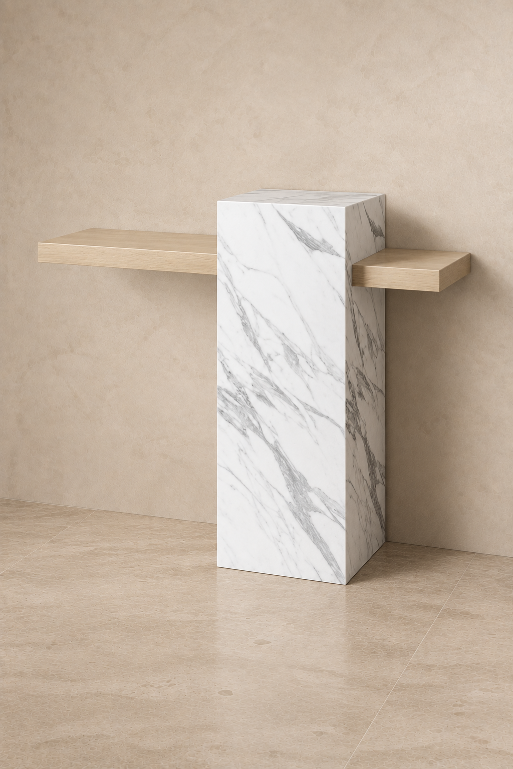 Montel Console — White Marble