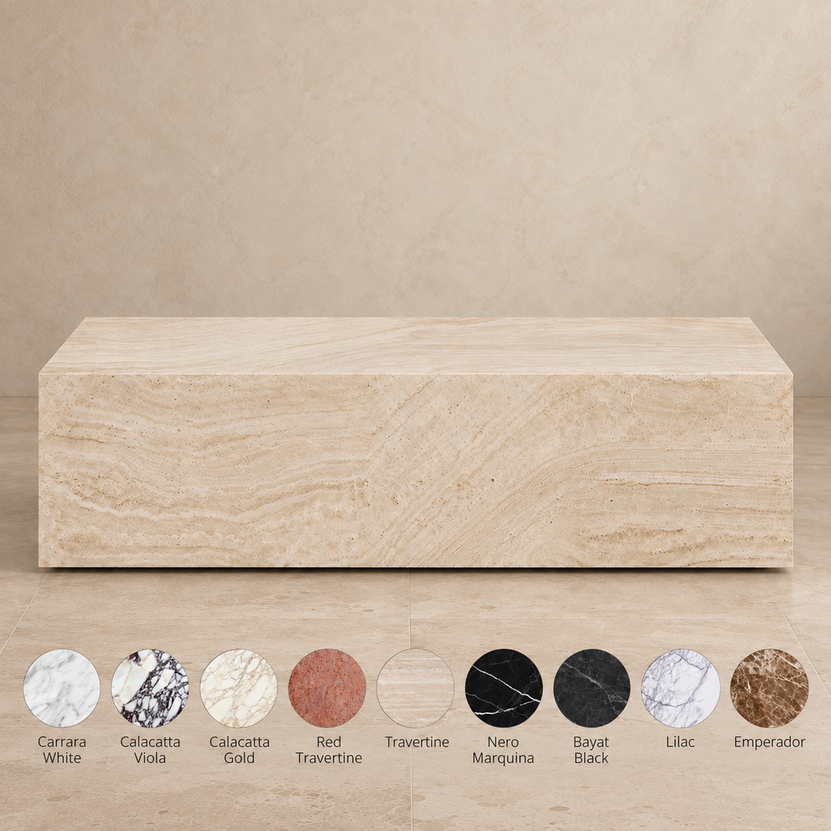 Monceau Coffee Table — Travertine