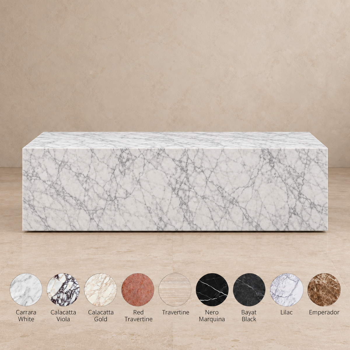 Monceau Coffee Table — Carrara Marble