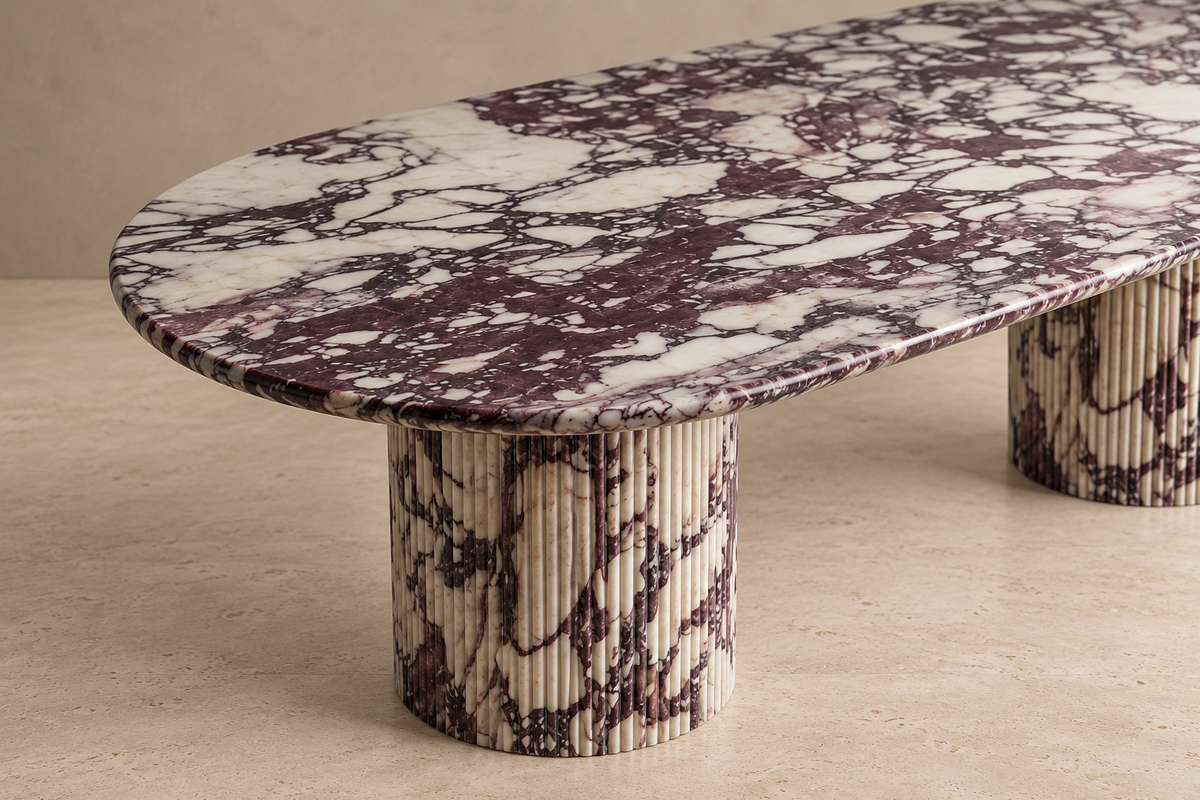 Montclair Dining Table — Calacatta Viola