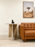 Travertine Side Table
