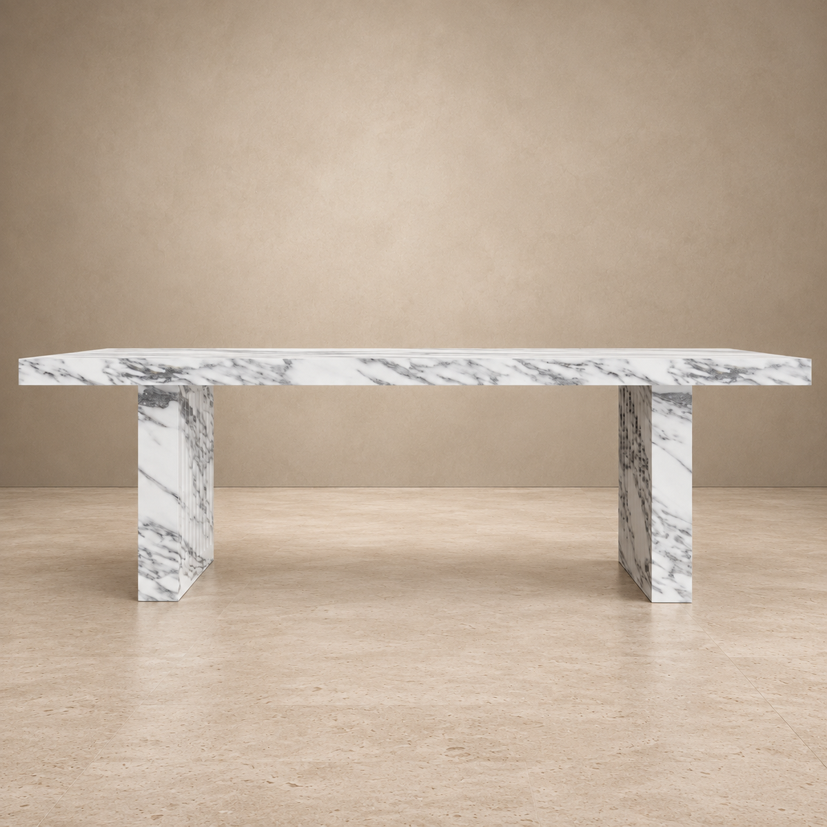 Ardelle Dining Table — White Calacatta