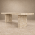 Ardelle Dining Table — Travertine