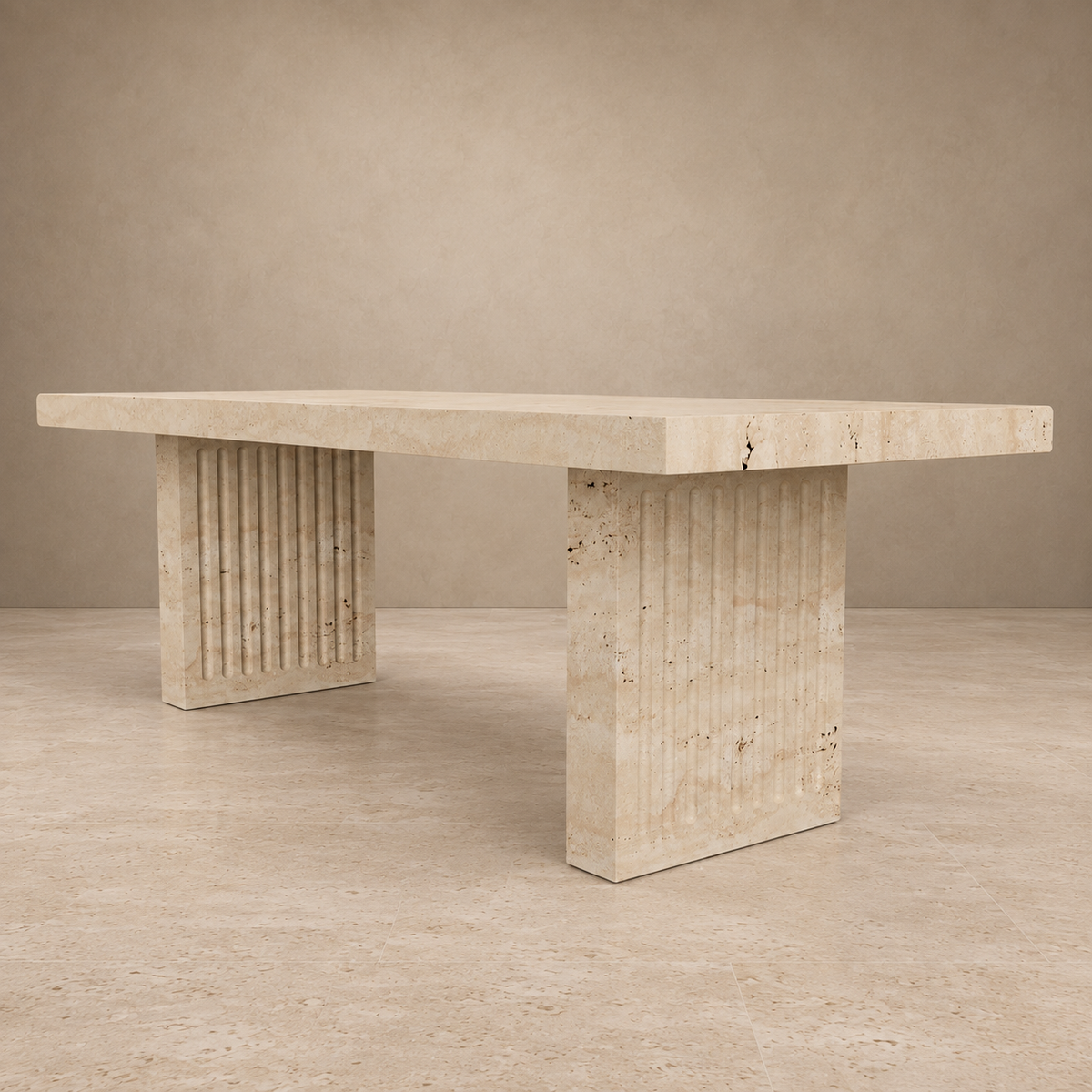 Ardelle Dining Table — Travertine