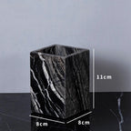 The Monolith Vanity Organizer – Hand-Carved Solid Marble