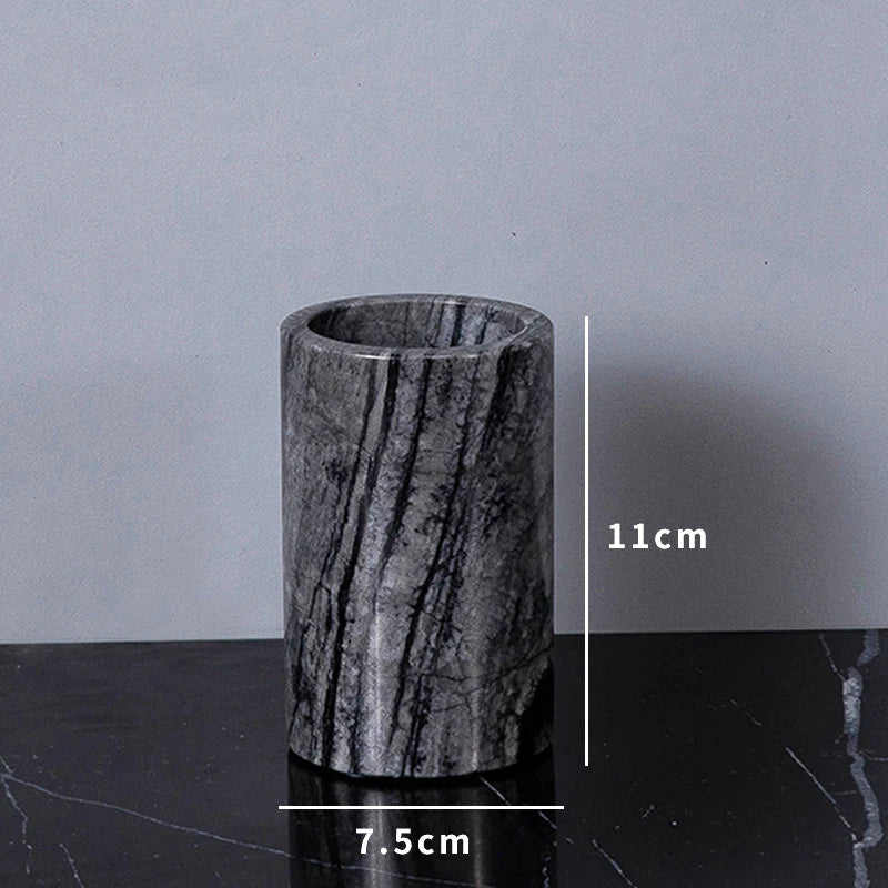 The Monolith Vanity Organizer – Hand-Carved Solid Marble