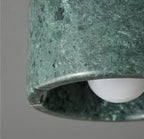 Artisanal Marble & Brass Flush Mount Ceiling Light