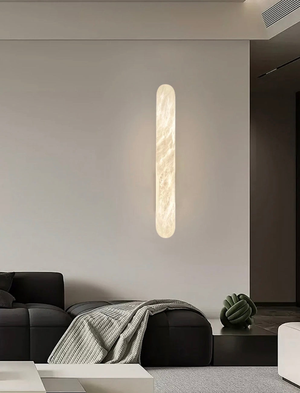 Translucent Vertical Marble Sconce