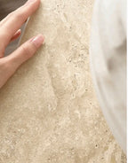 Fluted Travertine Pedestal