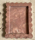 Scalloped Marble Tray