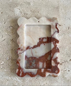 Scalloped Marble Tray