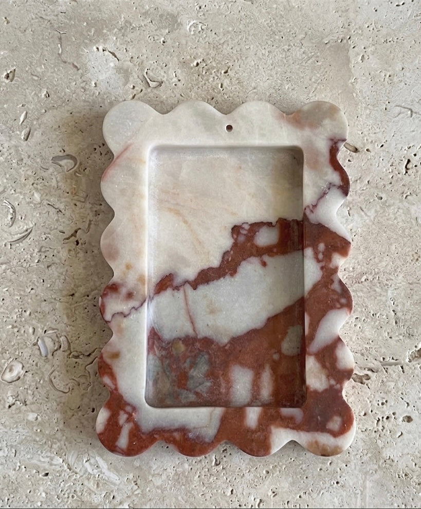 Scalloped Marble Tray