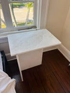 Alto Celestara White Carrara Marble Side Table