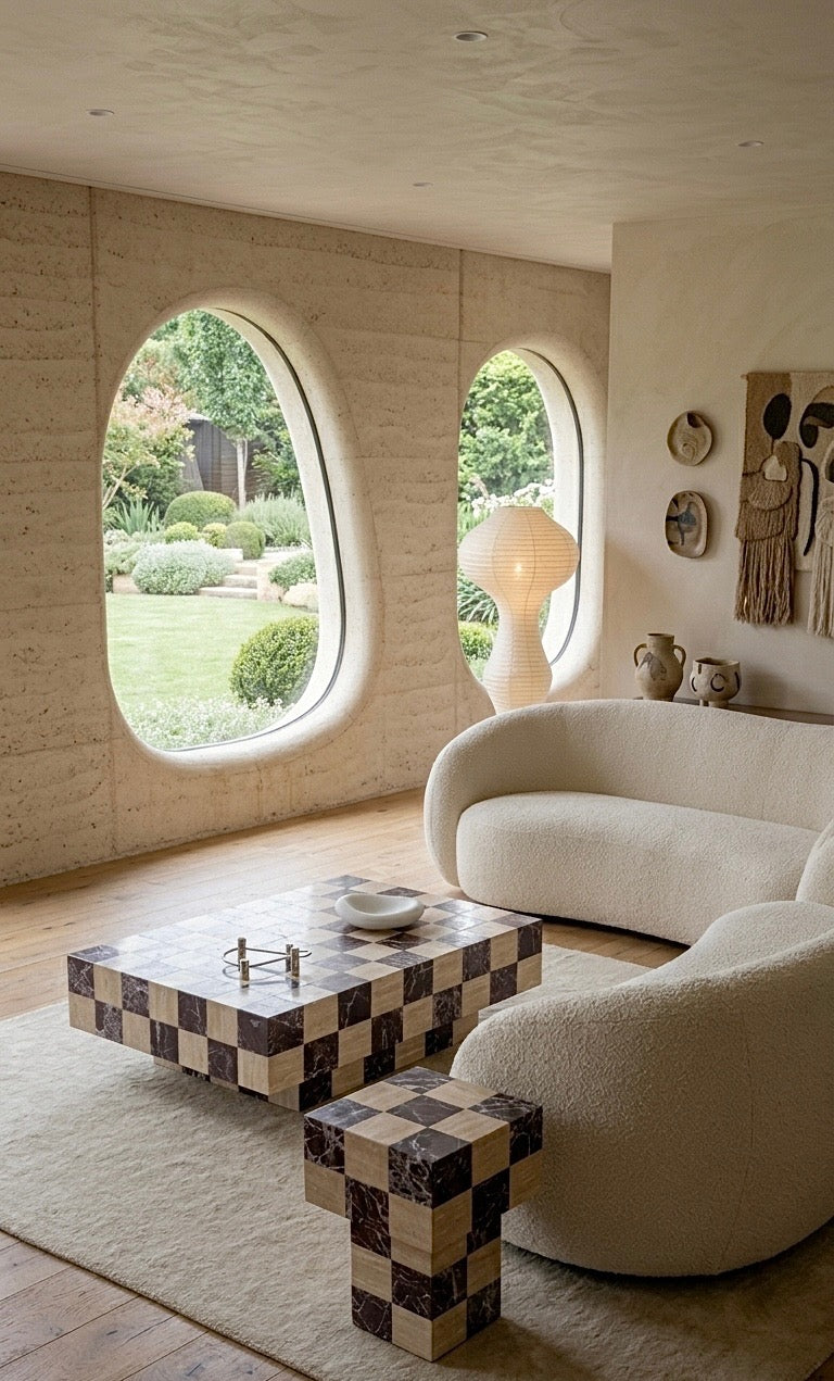 The Checkmate Stone Coffee Table