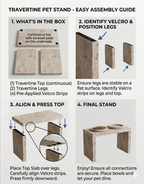 Travertine Pet Feeding Stand