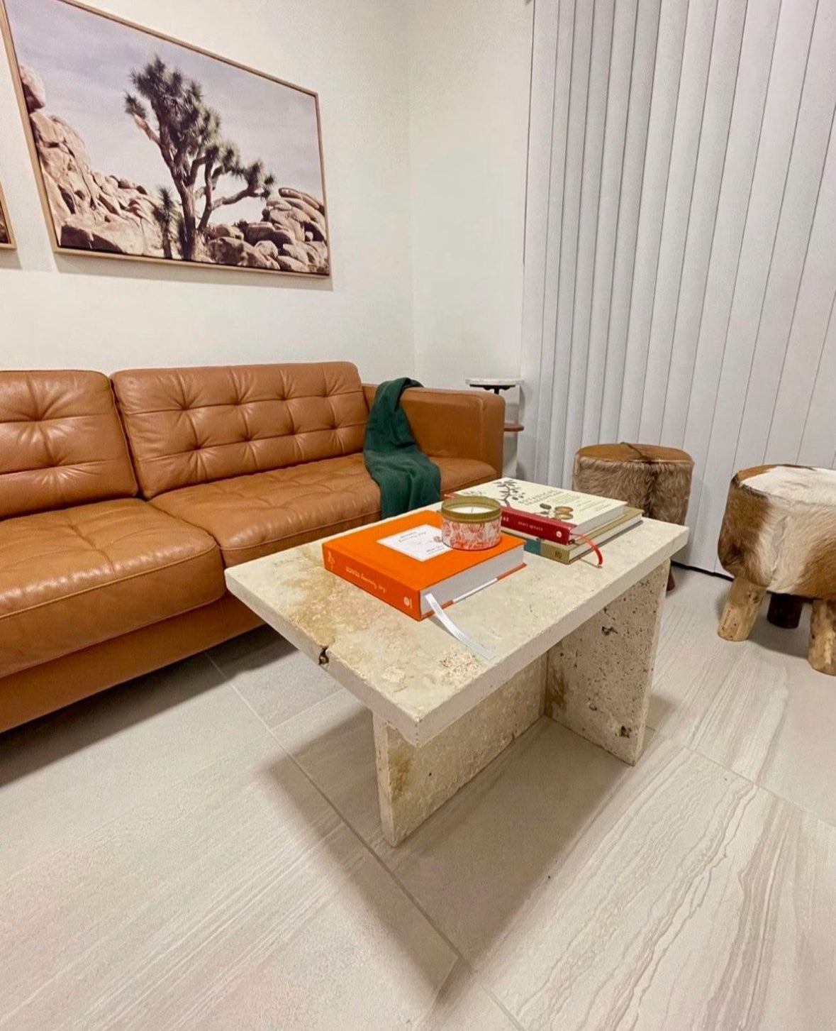 Terraforma Travertine Coffee Table (Single)