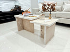 TerraForma Travertine Coffee Table