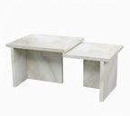 Celestara White Carrara Marble Coffee Table
