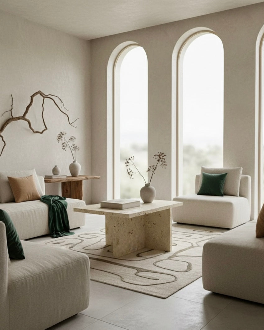 Terraforma Travertine Coffee Table (Single)