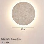 Luna travertine sconce