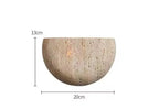 Luna arc travertine sconce