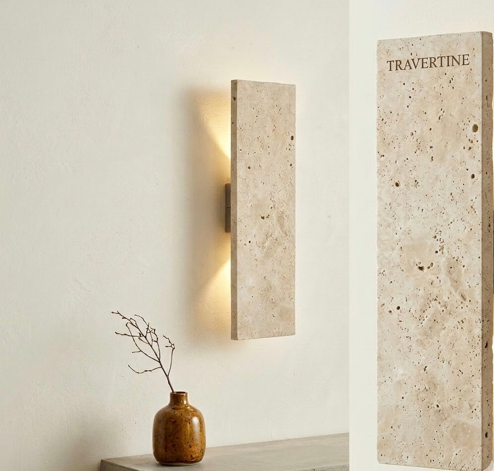 Travertine Wall Sconce
